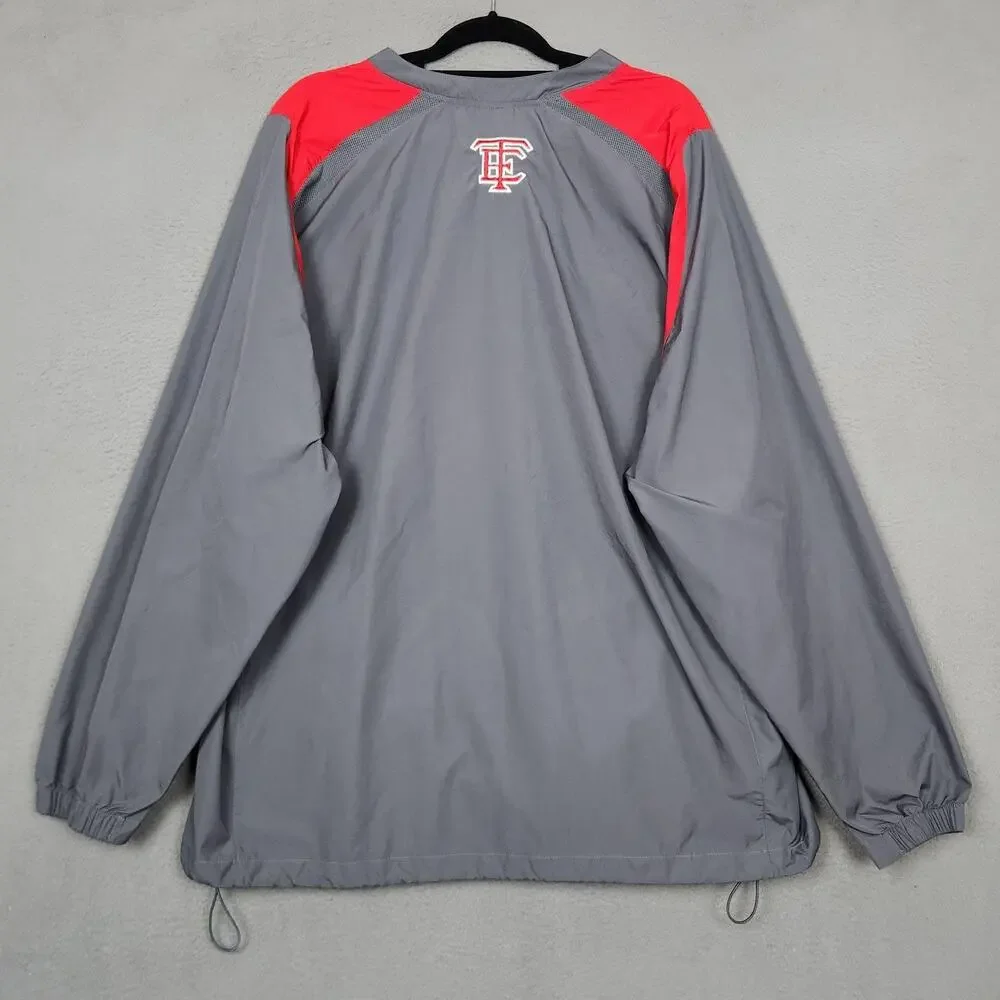 Nike Storm-FIT Jacket Mens XL Gray Red 1/4 Zip Wauwatosa Windbreaker 359725-256